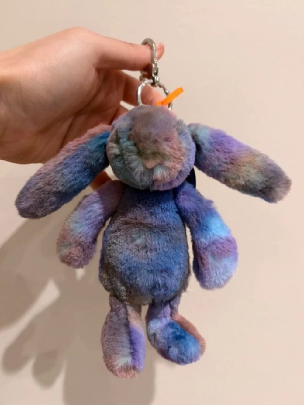 Jellycat Space Bunny Bag Charm Keychain Multicolor NWT - dust bag included